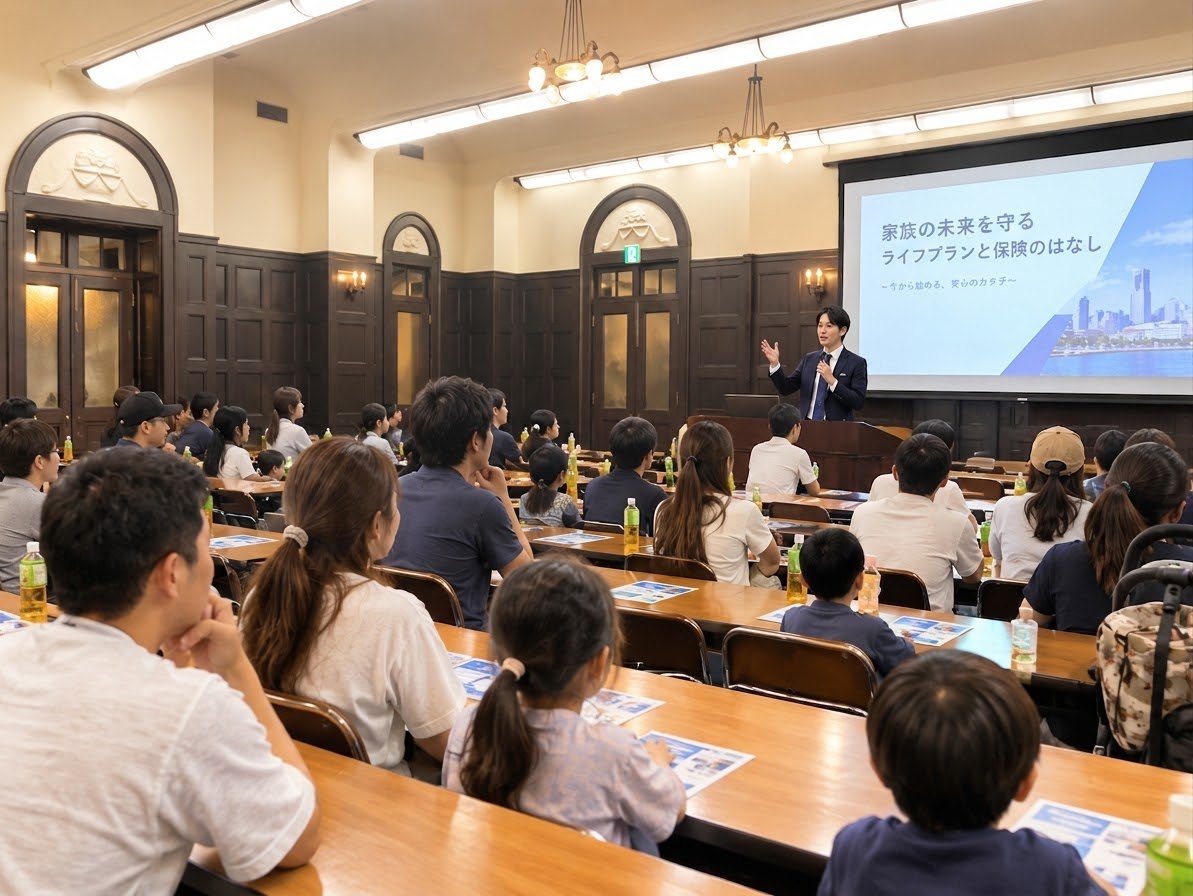 親子連れの参加者で埋まった会場の様子